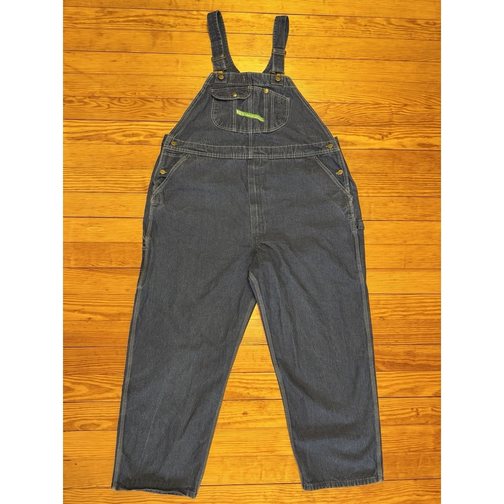 Key Imperial Aristocrat Bib Overalls Mens 48x30 Blue Cotton Denim Farmer Garden